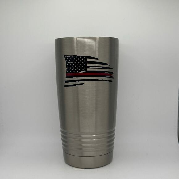 Thin Red Line American Flag  – 20 oz Stainless Steel Tumbler - Picture 1 of 4